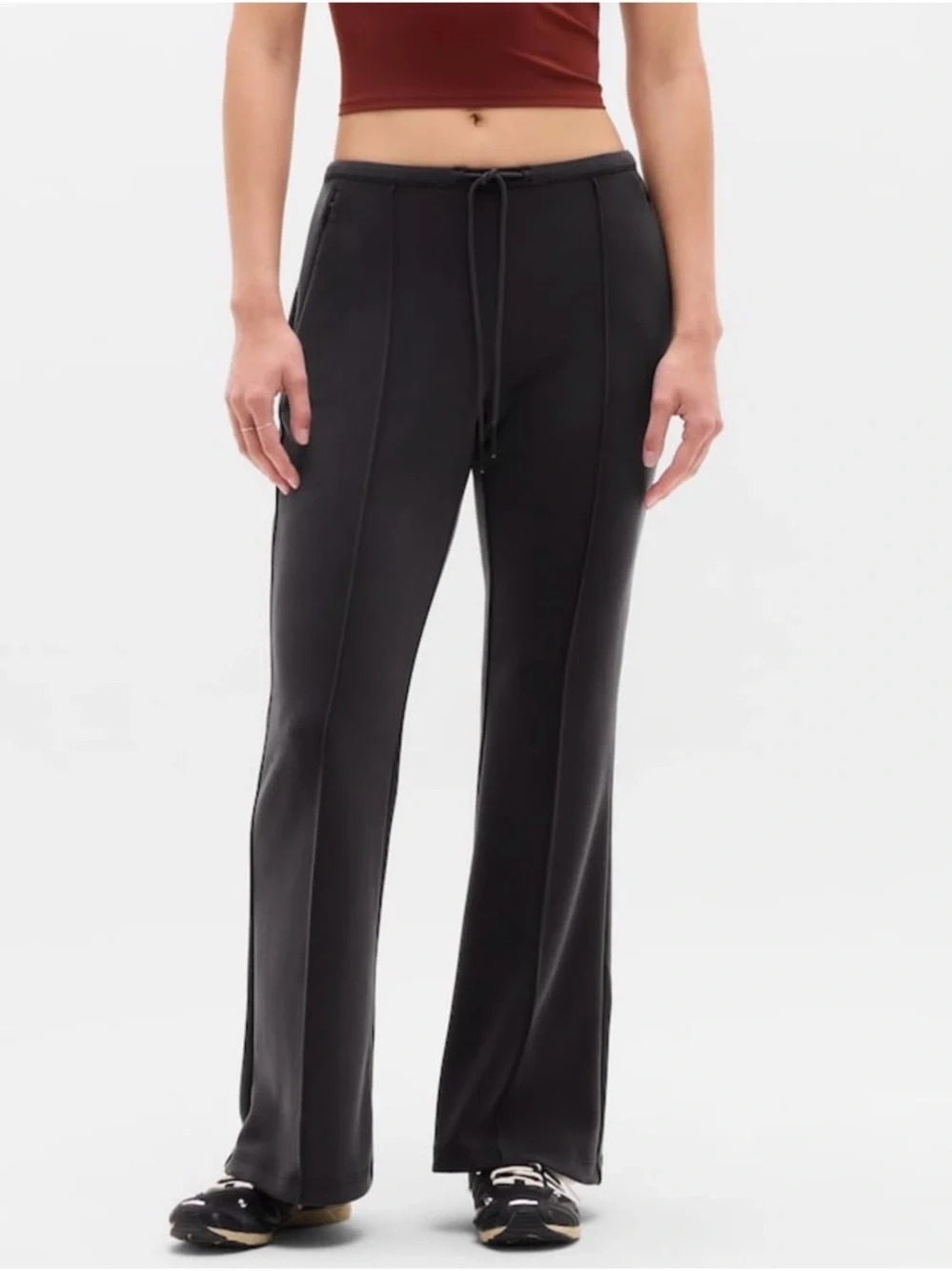 NWT Athleta Seasoft Black Pintuck Pant Sz Medium